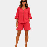 Auberte | Shorts and Blouse Set