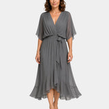 Carmen | Chiffon Dress with V-Neck