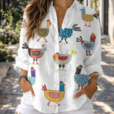 Ingrid | Playful Hen Blouse