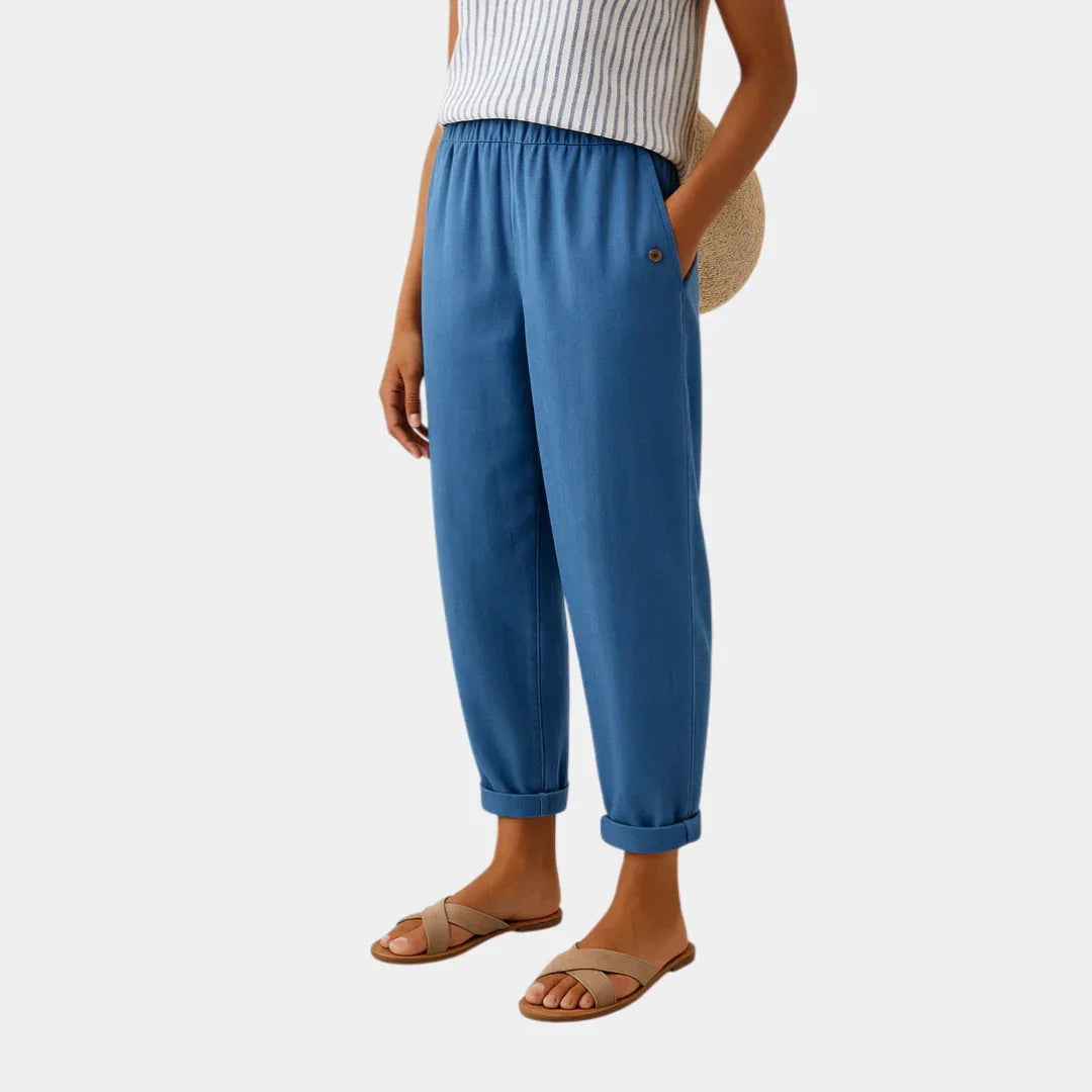 Florence | Comfortable Linen Effect Trousers
