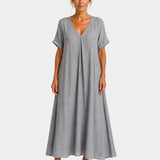 Basine | Lightweight Long Dress with V-Neck