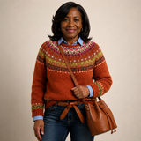 Simona | Chic Vintage Nordic Knit Sweater