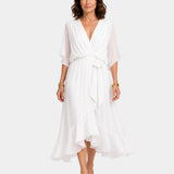 Carmen | Chiffon Dress with V-Neck