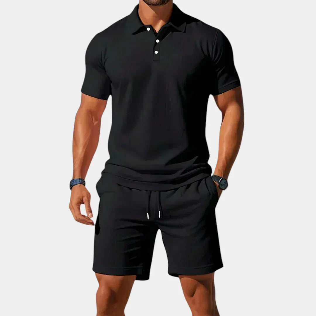 Vincent | Elegant Polo and Shorts Set