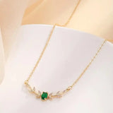 Maëlle | Classic Emerald Marquise Leaf Pendant