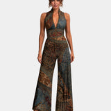 Guénola | Pleated Jumpsuit with Pattern
