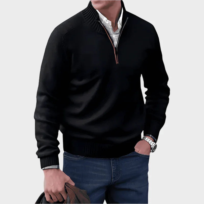Malik | Elegant Zip Sweater