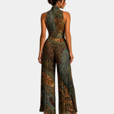 Guénola | Pleated Jumpsuit with Pattern