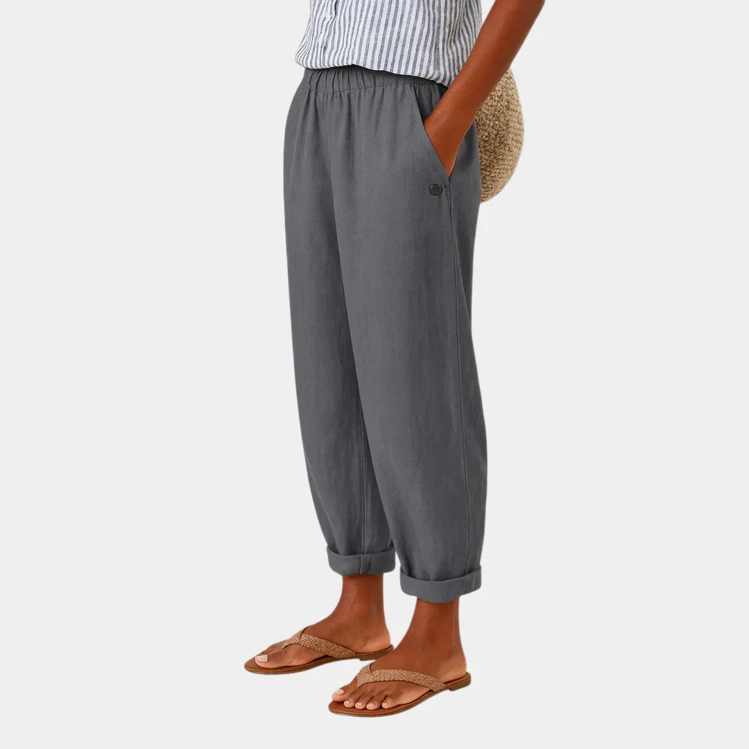 Florence | Comfortable Linen Effect Trousers