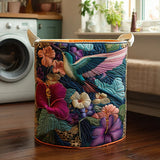 Antique Hummingbird Laundry Basket