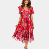 Mélisande | Floral Dress with V-Neck