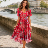 Mélisande | Floral Dress with V-Neck