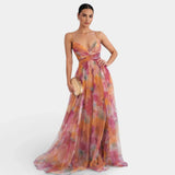 Giselle | Long Floral Print Dress