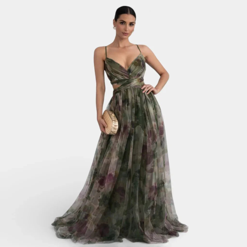 Giselle | Long Floral Print Dress