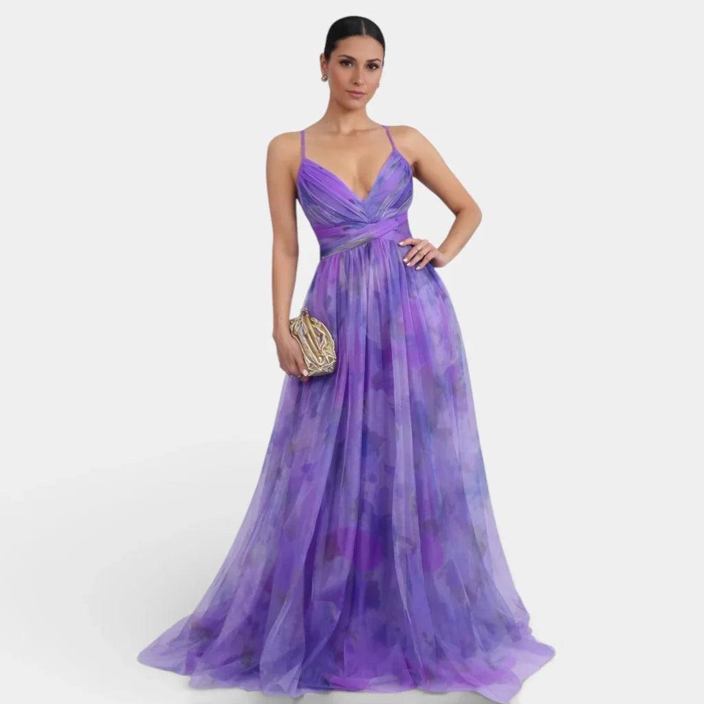 Giselle | Long Floral Print Dress