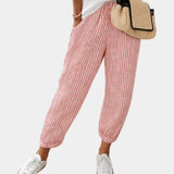 Sofie – Breathable, Casual, and Elegant Pants (Red Striped)