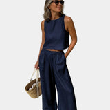 Shéhérazade | Cotton and Linen Blouse and Pants Set