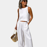 Shéhérazade | Cotton and Linen Blouse and Pants Set
