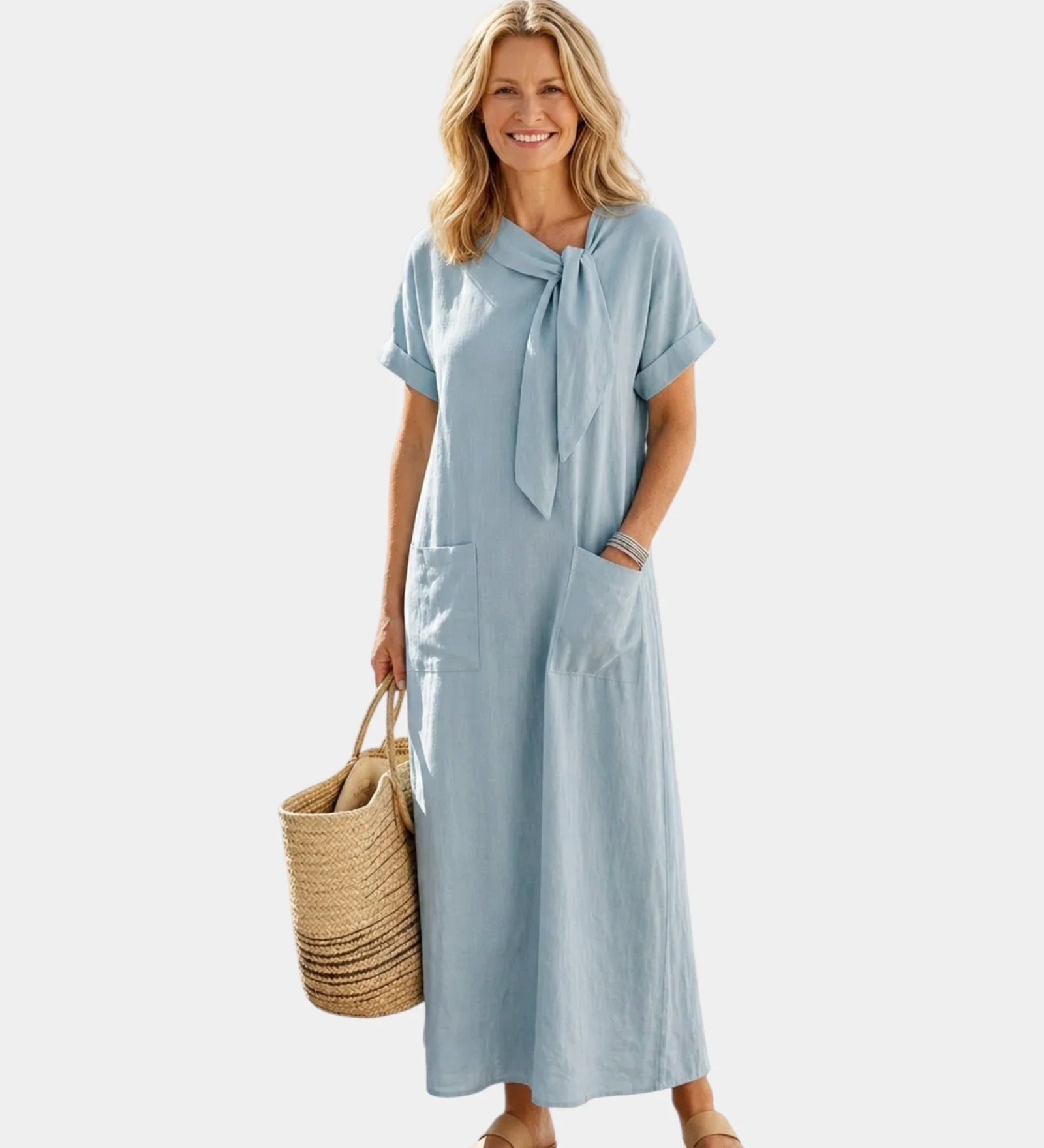 Abelle | Maxi dress with tied neckline