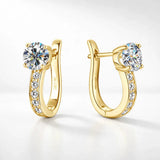 Louise | Moissanite Kanal Huggie Earrings