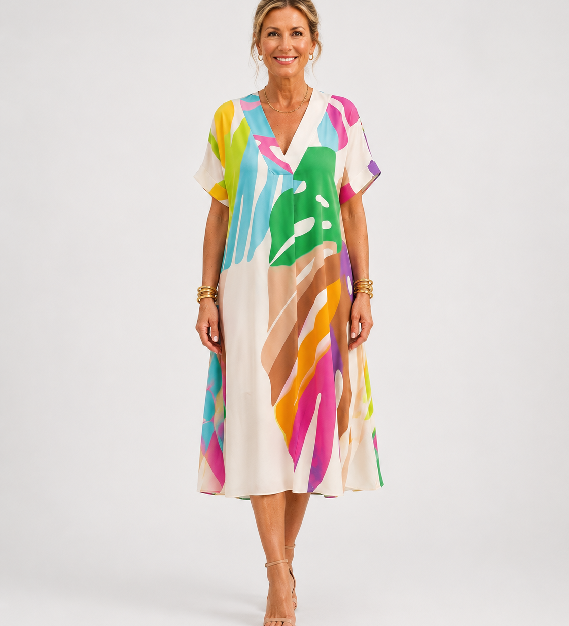Audomare | Lightweight V-Neck Dress