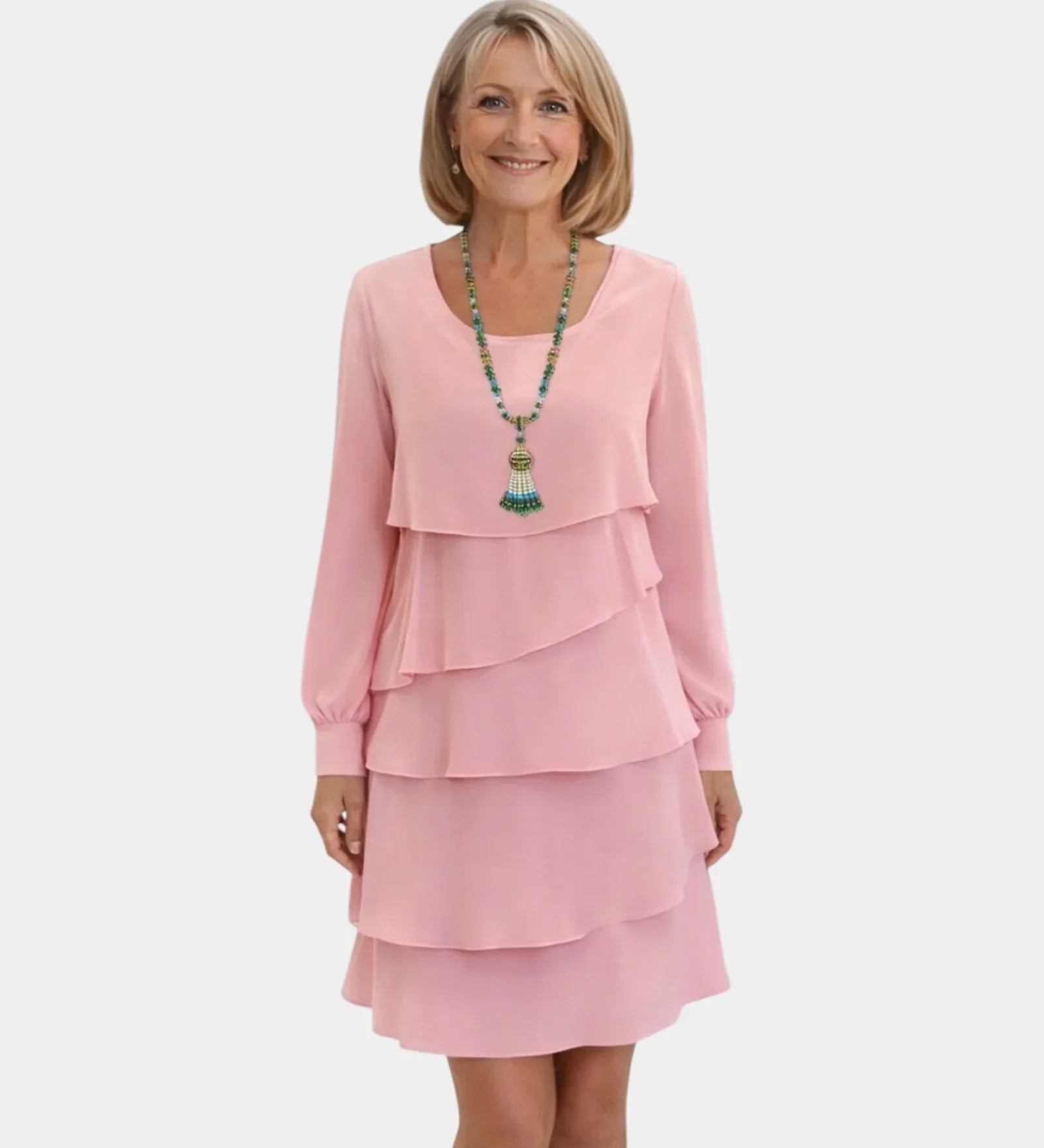 Bertille | Elegant and Comfortable Long Ruffled Dress