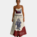Aéliane | Midi Dress with Pattern