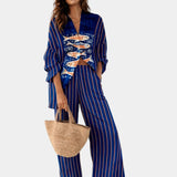 Eulalie | Elegant Summer Set with Pants and Shirt