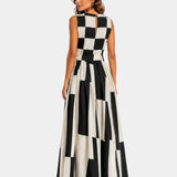 Angelica | Sleeveless Checked Dress