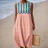 Bérénice | Pastel Striped Dress