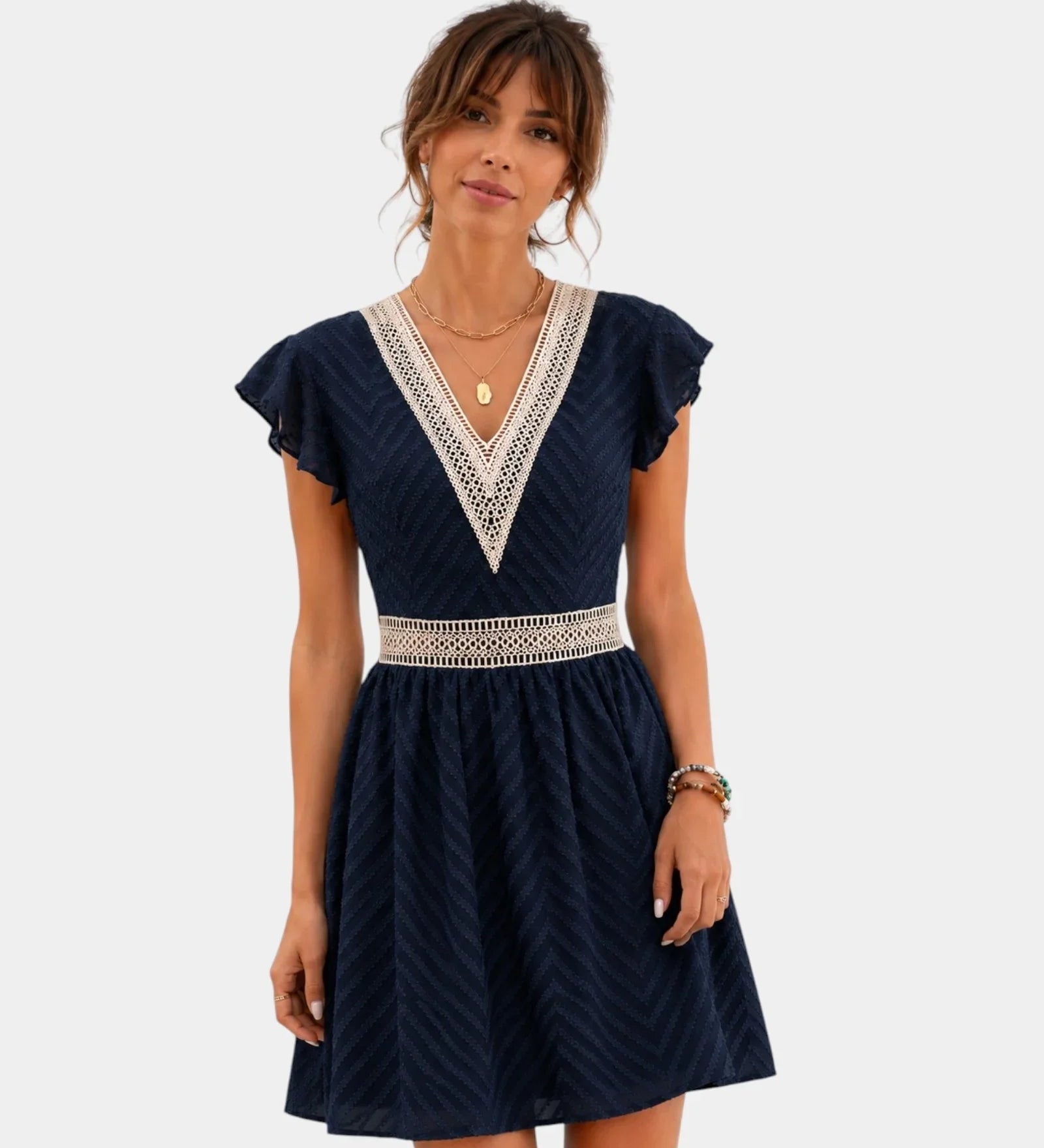 Hava | Short Dress with V-Neck