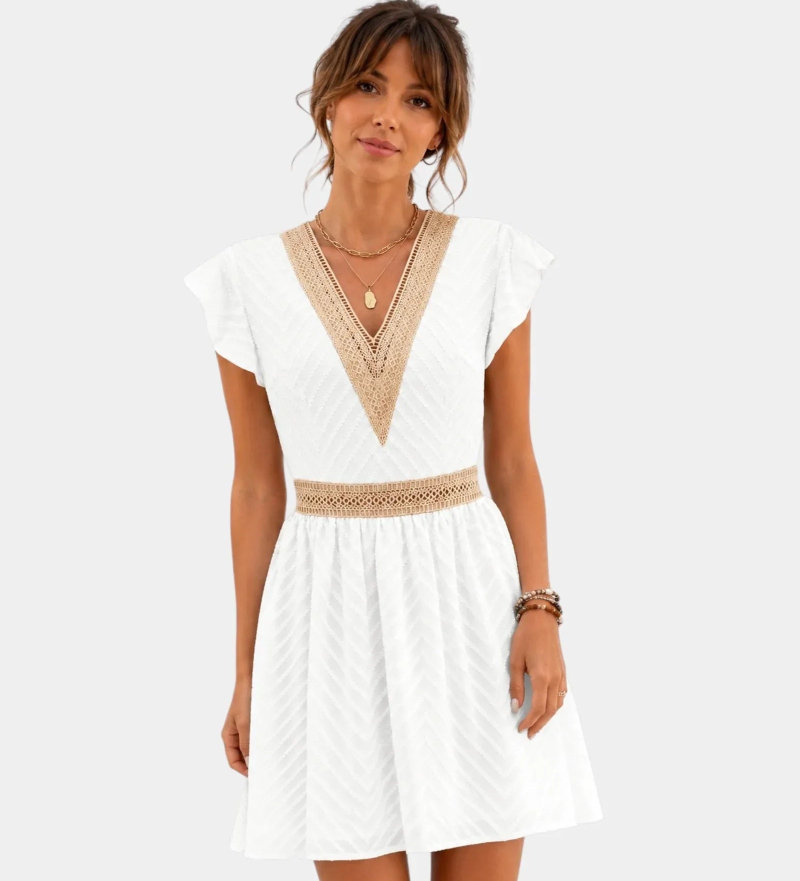 Hava | Short Dress with V-Neck