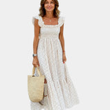 Inaëlle | Vintage Plaid Maxi Dress