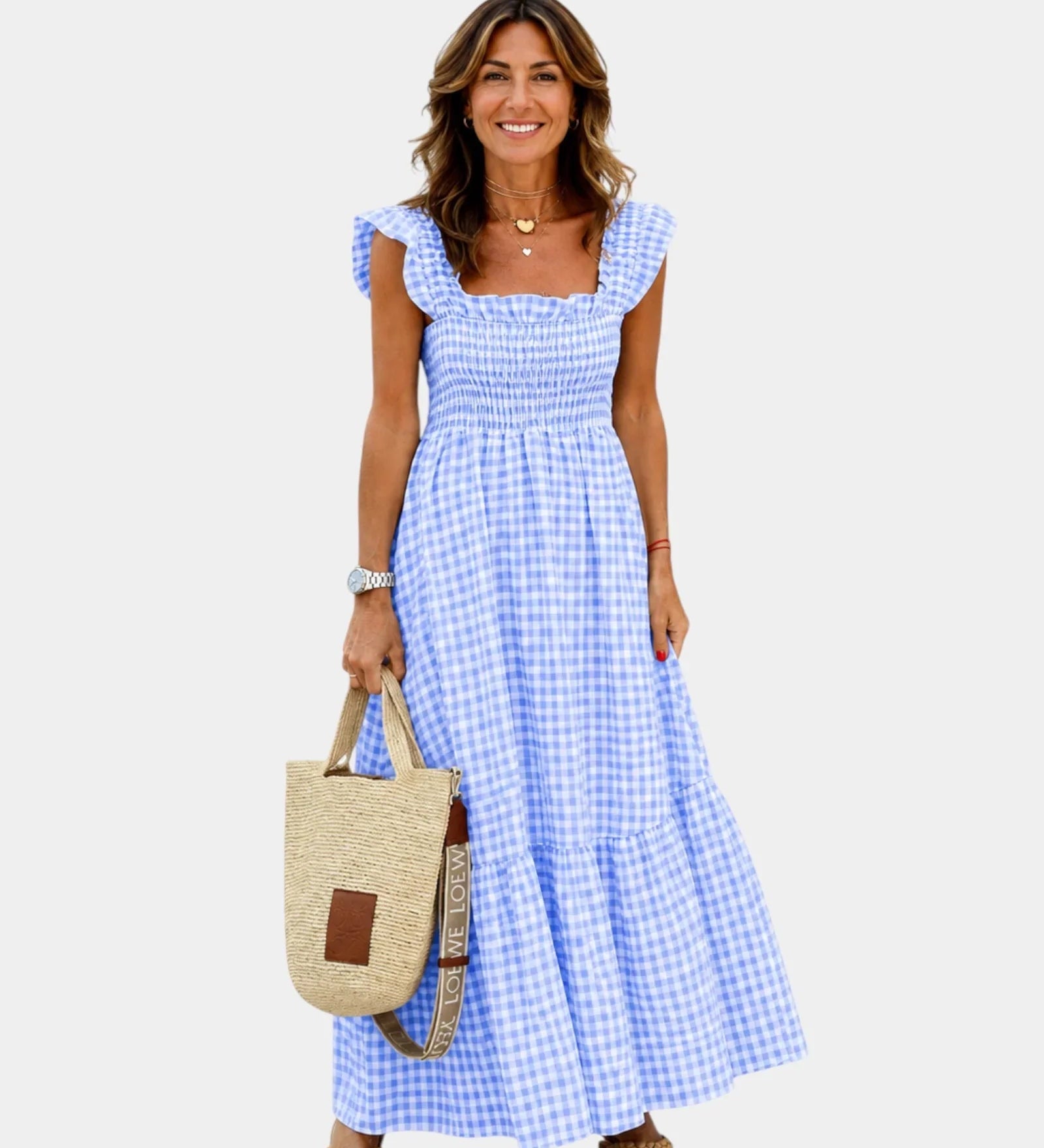 Inaëlle | Vintage Plaid Maxi Dress
