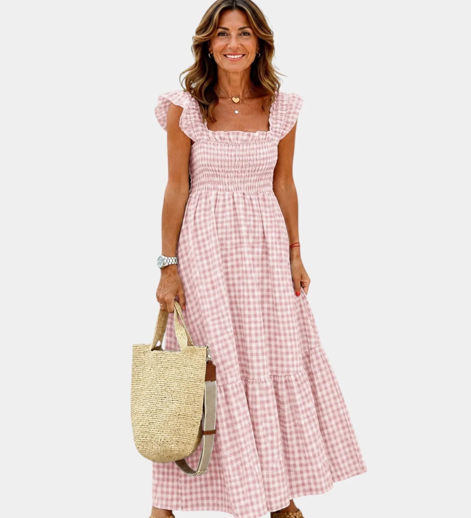 Inaëlle | Vintage Plaid Maxi Dress