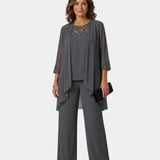 Adalie | Matching Pants, Blouse, and Coat Set