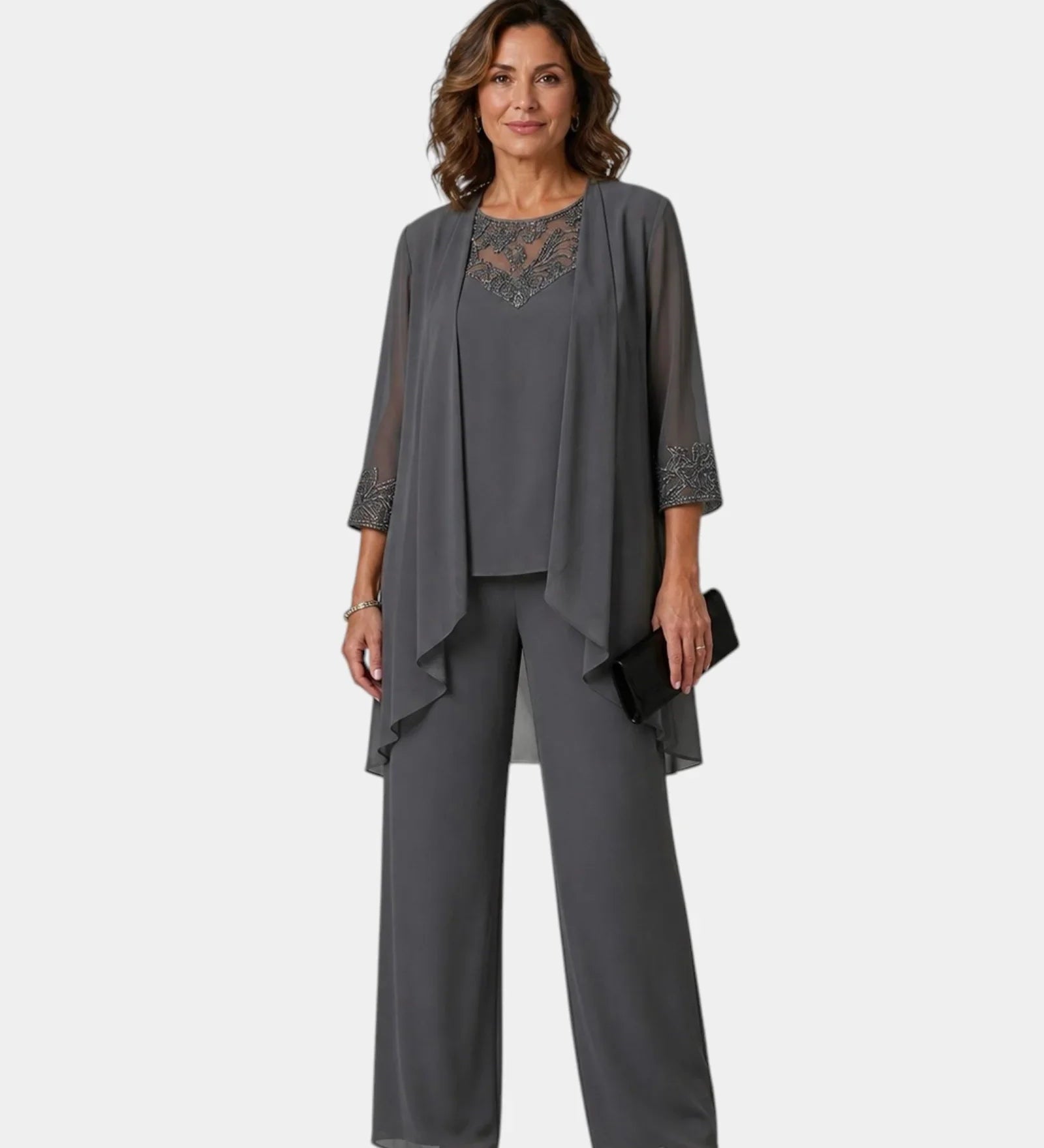 Adalie | Matching Pants, Blouse, and Coat Set