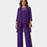 Adalie | Matching Pants, Blouse, and Coat Set