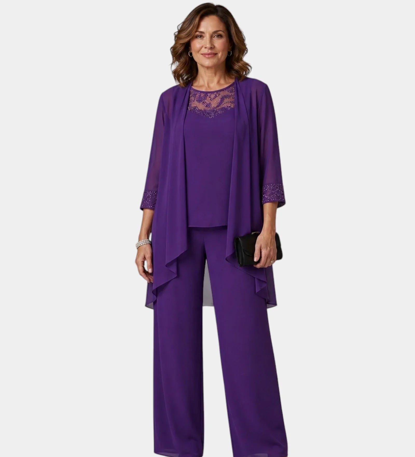 Adalie | Matching Pants, Blouse, and Coat Set