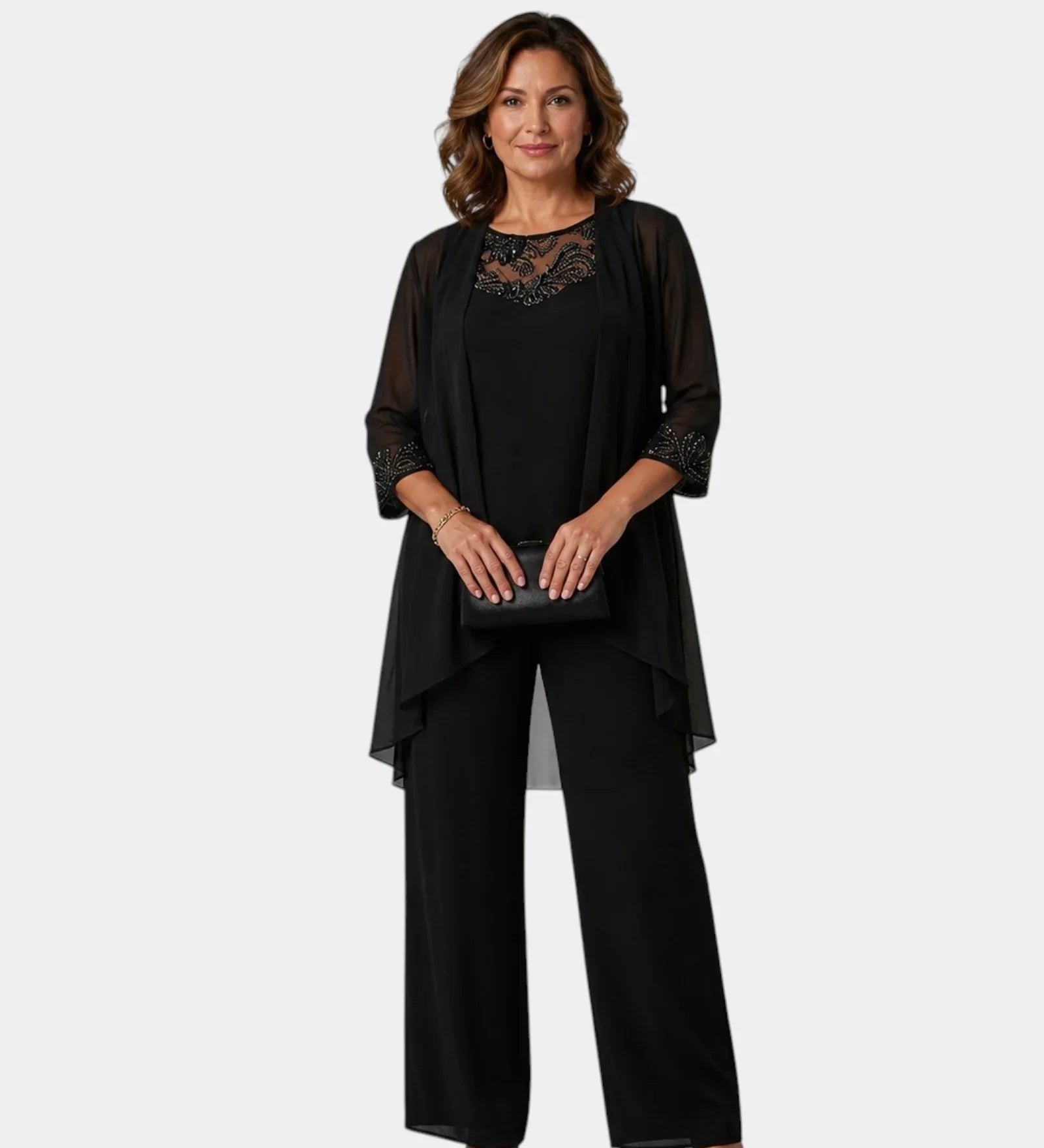 Adalie | Matching Pants, Blouse, and Coat Set