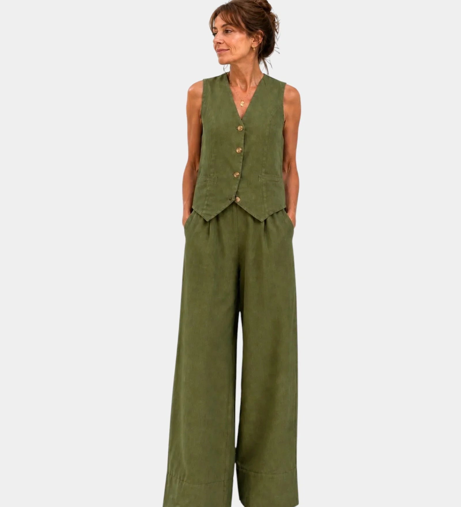 Assia | Sleeveless vest and pants set