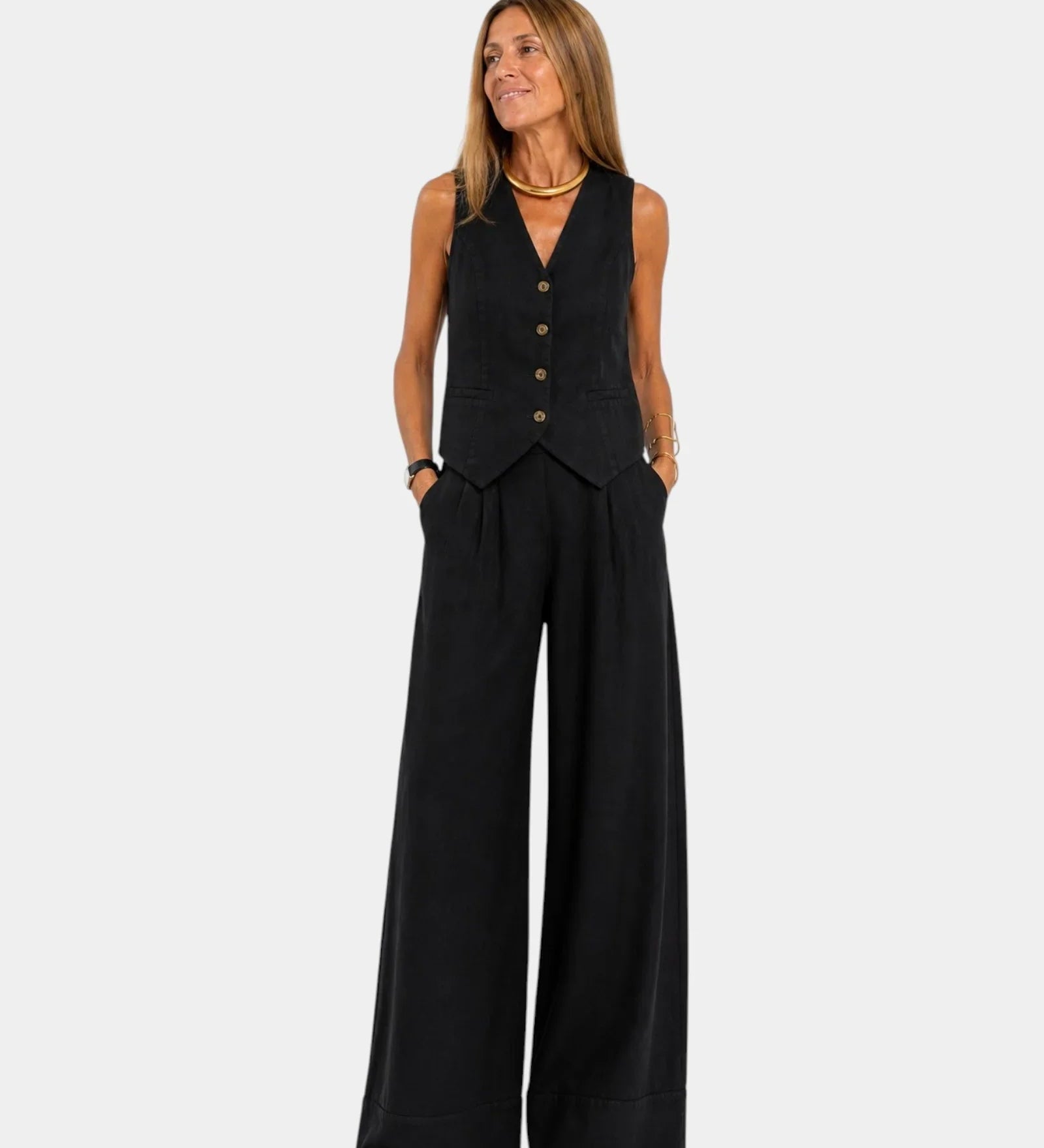 Assia | Sleeveless vest and pants set