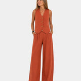 Assia | Sleeveless vest and pants set