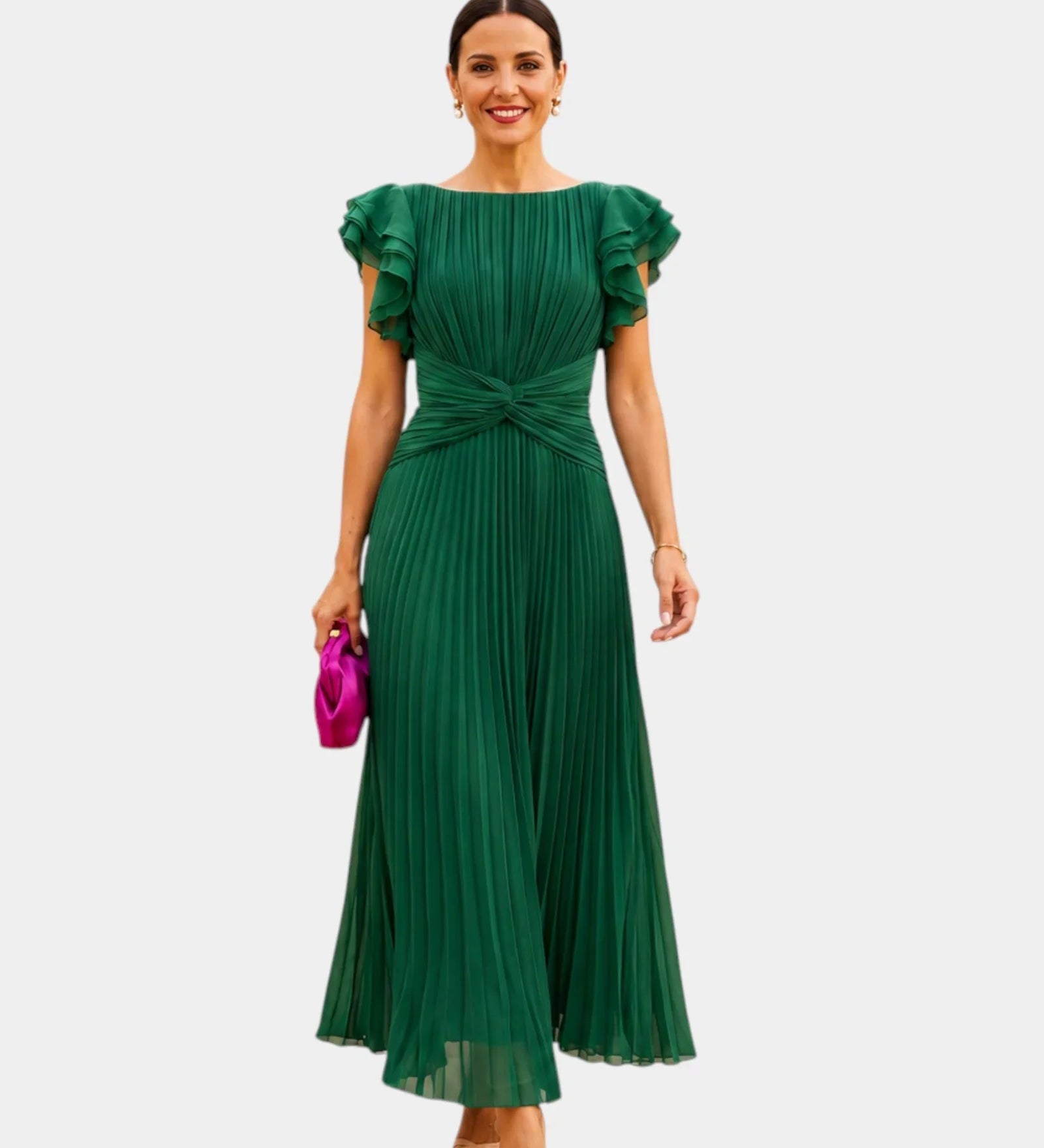Wiam | Elegant Pleated Maxi Dress