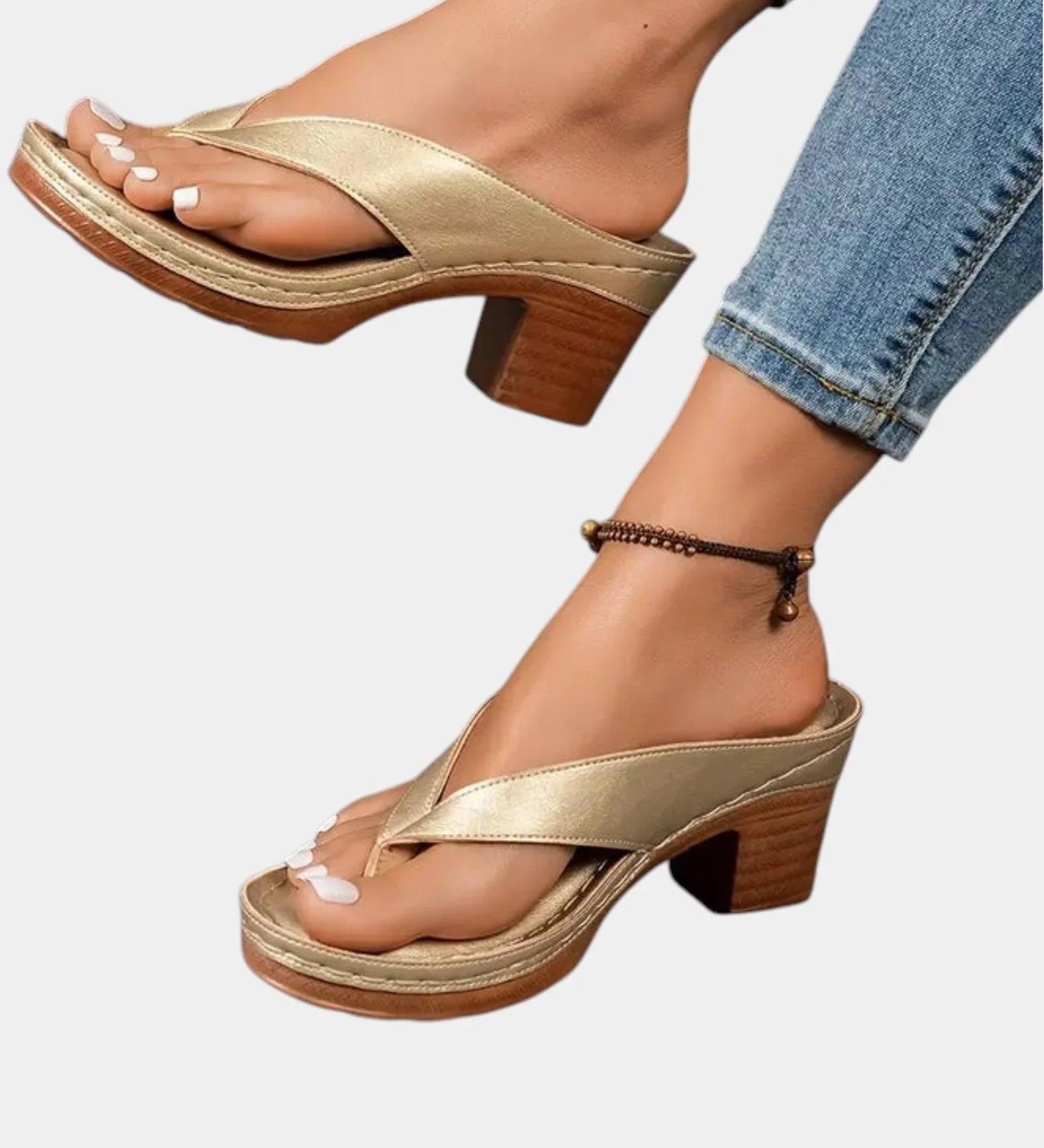 Aliénor | Comfortable Sandals with Thick Heel