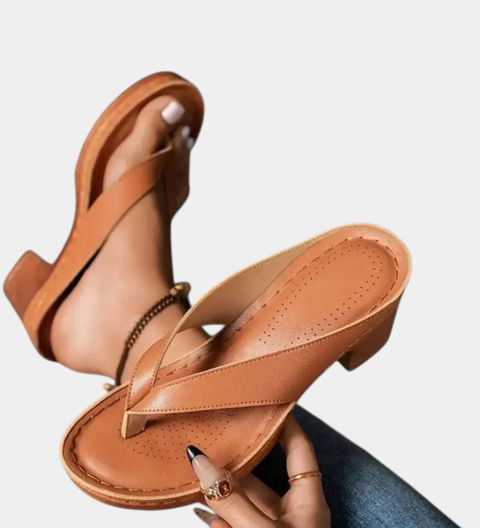 Aliénor | Comfortable Sandals with Thick Heel