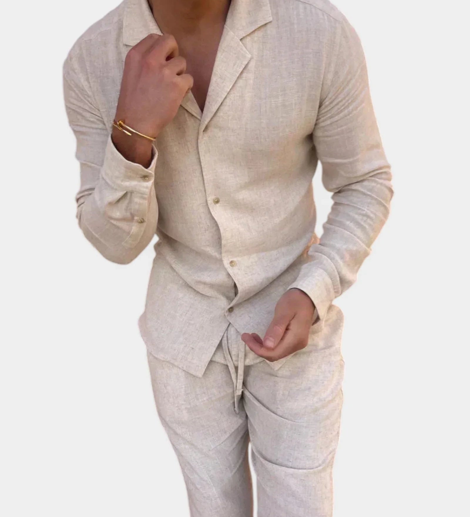 Marcel | Linen Effect Pants and Shirt Set