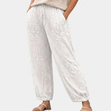 Eleanor | Printed Pants with Vine Design