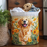 Happy Laundry Basket Golden Pup