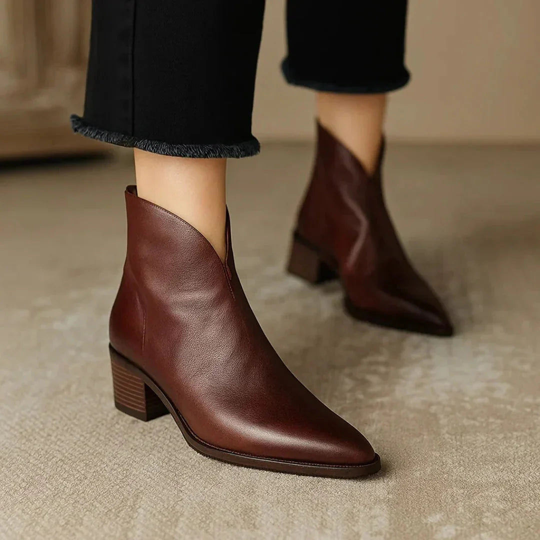 Viela | Orthopedic Leather Ankle Boots ⏐ Premium Edition